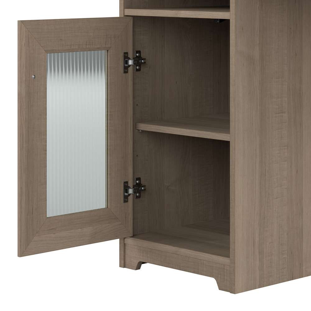 Bush Furniture - Cabot 60W L Shaped Computer Desk with Hutch in Ash Gray - CAB001AG veiw 6