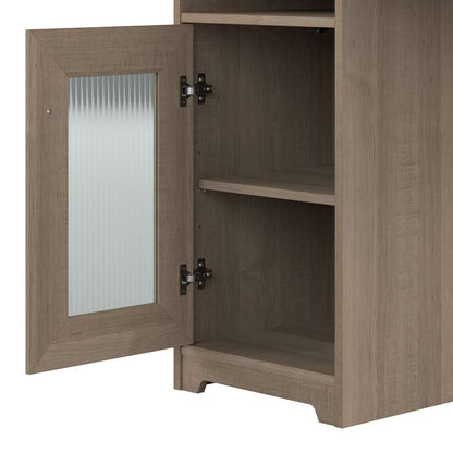 Bush Furniture - Cabot 60W L Shaped Computer Desk with Hutch in Ash Gray - CAB001AG veiw 6