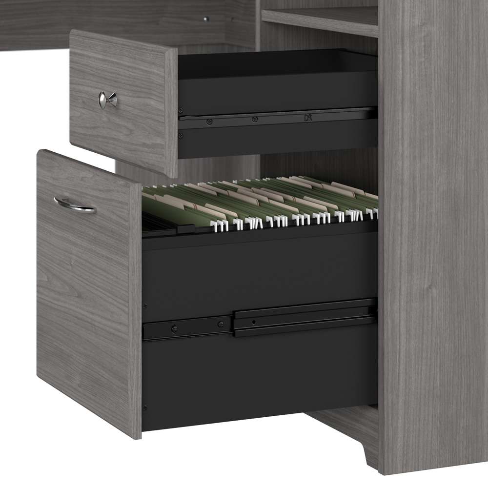 Bush Furniture Cabot 60W L Shaped Computer Desk with Storage in Modern Gray - WC31330K veiw 6