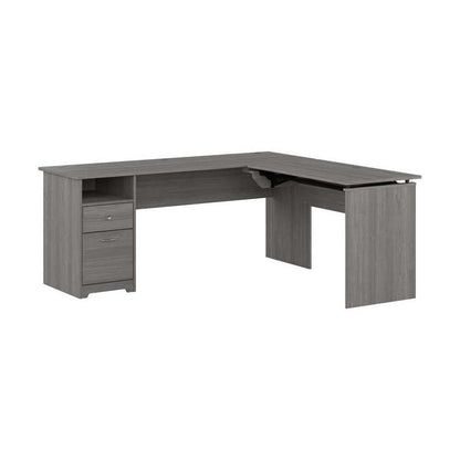 Bush Furniture - Cabot 72W 3 Position Sit to Stand L Shaped Desk in Modern Gray - CAB050MG veiw 3