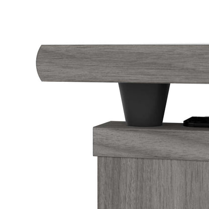 Bush Furniture - Cabot 72W 3 Position Sit to Stand L Shaped Desk in Modern Gray - CAB050MG veiw 7