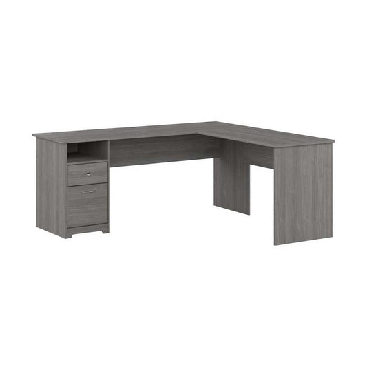 Bush Furniture - Cabot 72W L Shaped Computer Desk with Drawers in Modern Gray - CAB051MG veiw 1