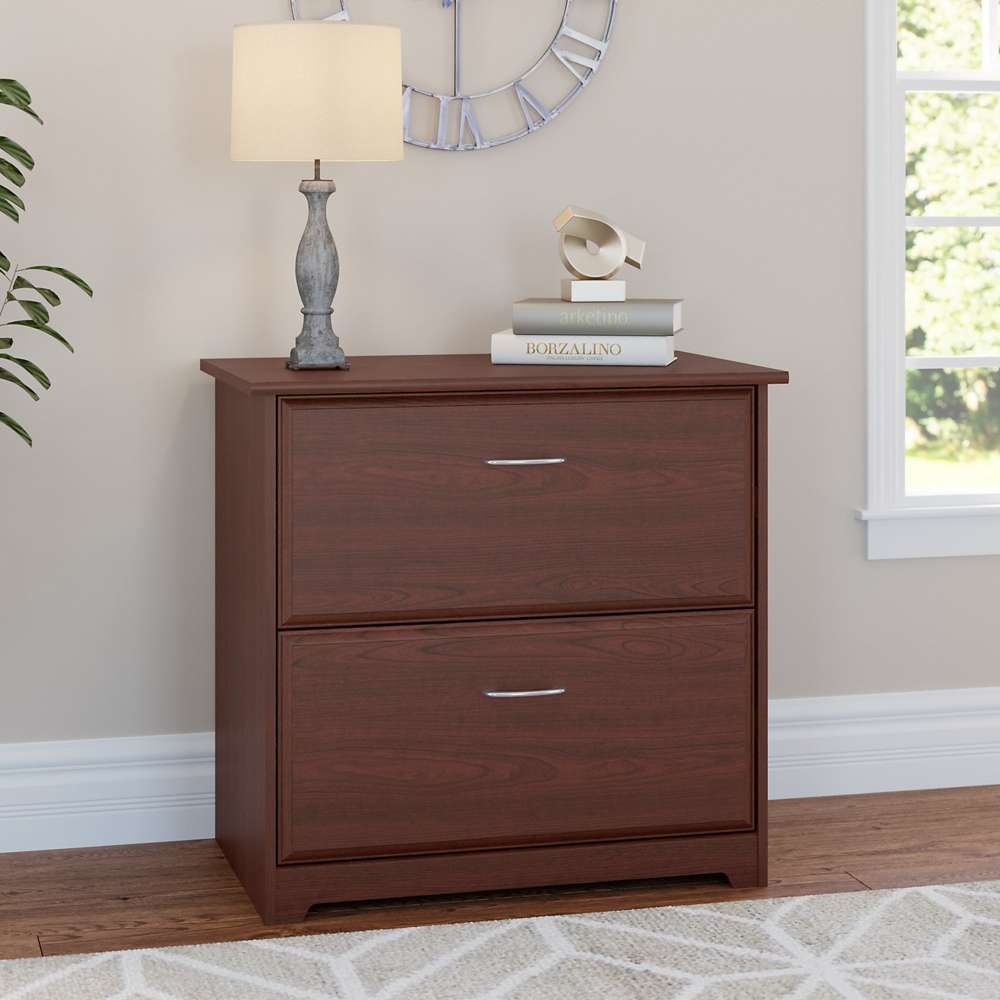 Bush Furniture  -  Cabot Lateral File Cabinet in Harvest Cherry  - WC31480 veiw 2