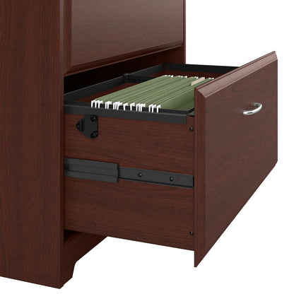 Bush Furniture  -  Cabot Lateral File Cabinet in Harvest Cherry  - WC31480 veiw 6