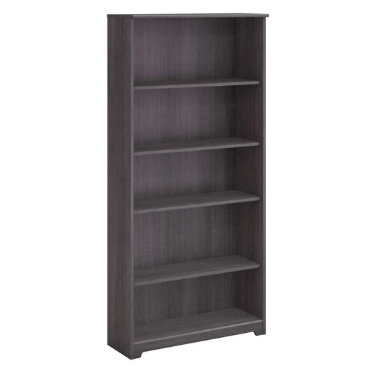 Bush Furniture - Cabot Tall 5 Shelf Bookcase in Heather Gray - WC31766 veiw 1