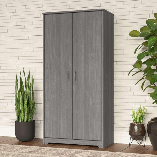 Bush Furniture - Cabot Tall Storage Cabinet with Doors in Modern Gray - WC31399 veiw 2