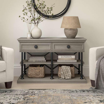 Bush Furniture - Coliseum Designer Console Table in Driftwood Gray - CST148DG-03 veiw 2