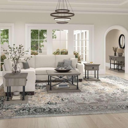 Bush Furniture - Coliseum Designer Console Table in Driftwood Gray - CST148DG-03 veiw 3