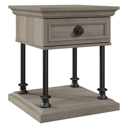 Bush Furniture - Coliseum Designer End Table with Storage in Driftwood Gray - CST120DG-03 veiw 1