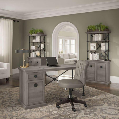 Bush Furniture - Coliseum Mid Back Tufted Office Chair in Driftwood Gray - CSMCH2301WGL-Z veiw 2