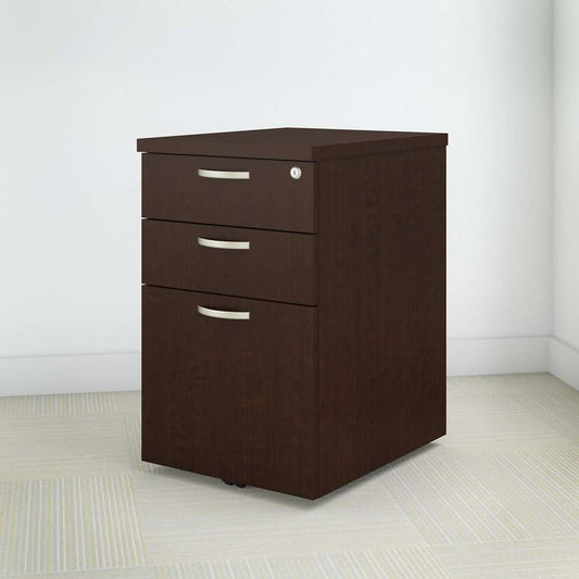 Bush Furniture - Easy Office 3 Drawer Mobile File Cabinet in Mocha Cherry - EOF116MR-03 veiw 2