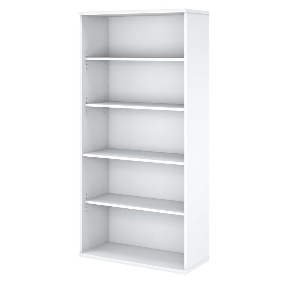 Bush Furniture - Easy Office 5 Shelf Bookcase in Pure White - EO105WH veiw 1