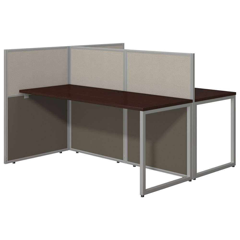 Bush Furniture - Easy Office 60W 2 Person Cubicle Desk Workstation with 45H Panels in Mocha Cherry - EOD460MR-03K veiw 1