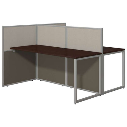 Bush Furniture - Easy Office 60W 2 Person Cubicle Desk Workstation with 45H Panels in Mocha Cherry - EOD460MR-03K veiw 1