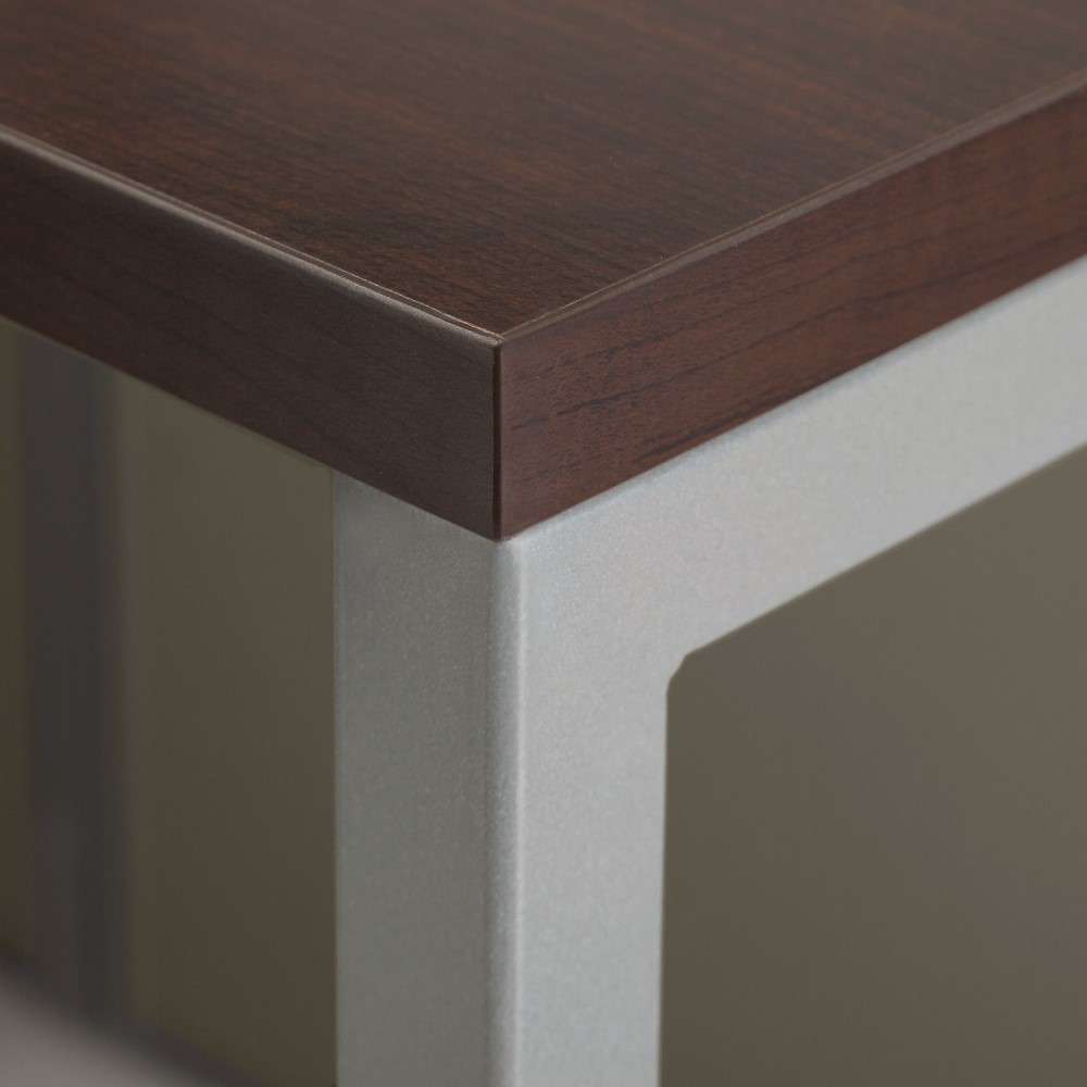 Bush Furniture - Easy Office 60W Cubicle Desk Workstation with 66H Closed Panels in Mocha Cherry - EODH260MR-03K veiw 3