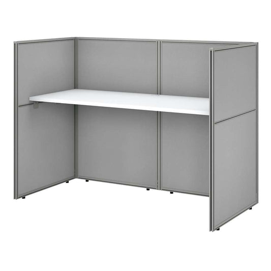Bush Furniture - Easy Office 60W Cubicle Desk Workstation with 45H Closed Panels in Pure White - EOD260WH-03K veiw 1