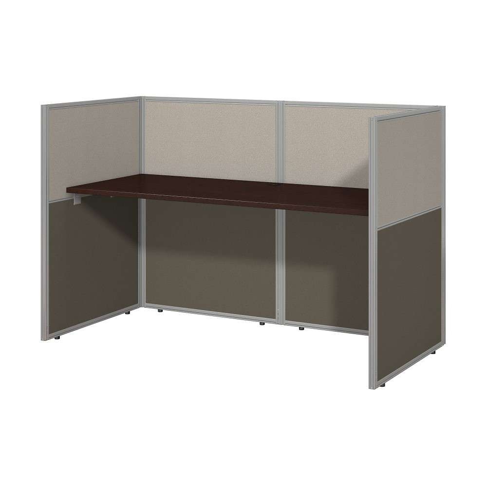 Bush Furniture - Easy Office 60W Cubicle Desk Workstation with 45H Closed Panels in Mocha Cherry - EOD260MR-03K veiw 1