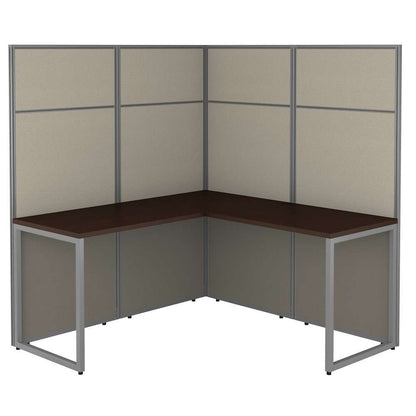Bush Furniture - Easy Office 60W L Shaped Cubicle Desk Workstation with 66H Panels in Mocha Cherry - EODH360MR-03K veiw 1