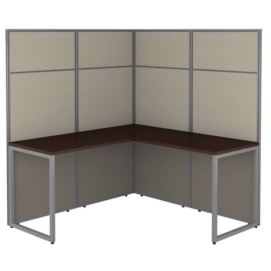 Bush Furniture - Easy Office 60W L Shaped Cubicle Desk Workstation with 66H Panels in Mocha Cherry - EODH360MR-03K veiw 1