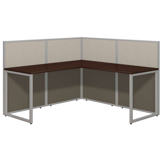 Bush Furniture - Easy Office 60W L Shaped Cubicle Desk Workstation with 45H Panels in Mocha Cherry - EOD360MR-03K veiw 1