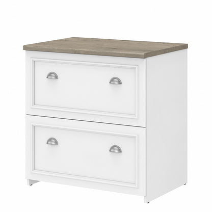 Bush Furniture - Fairview 2 Drawer Lateral File Cabinet in Pure White and Shiplap Gray - WC53681-03 veiw 1