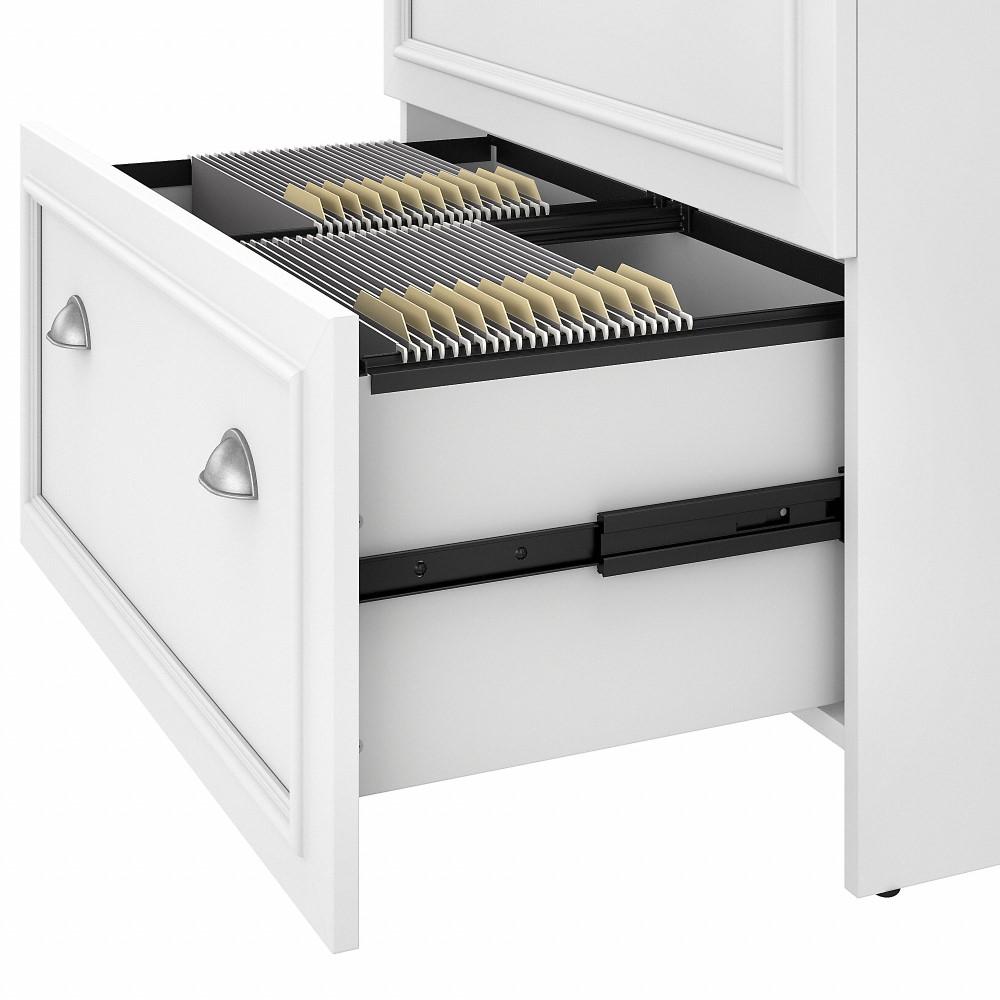 Bush Furniture - Fairview 2 Drawer Lateral File Cabinet in Pure White and Shiplap Gray - WC53681-03 veiw 4