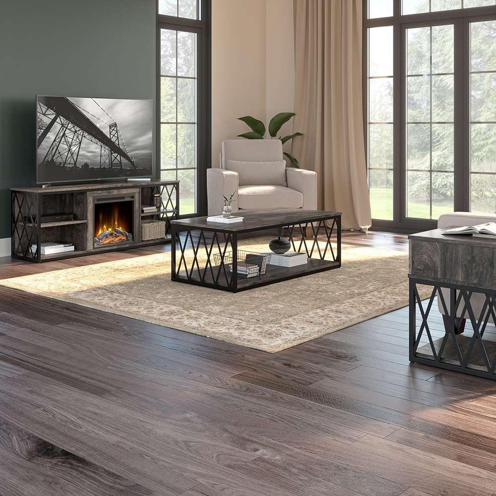 Bush Furniture - City Park Industrial Coffee Table in Dark Gray Hickory - CPT248GH-03 veiw 4
