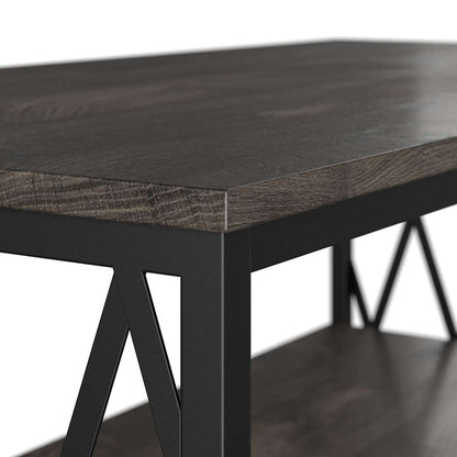 Bush Furniture - City Park Industrial Coffee Table in Dark Gray Hickory - CPT248GH-03 veiw 5