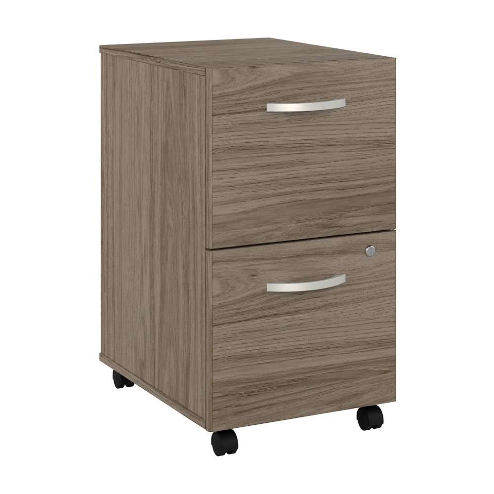 Bush Furniture - Hybrid 2 Drawer Mobile File Cabinet in Modern Hickory - Assembled - HYF116MHSU-Z veiw 2