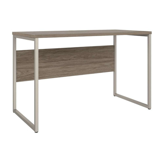 Bush Furniture - Hybrid 48W x 24D Computer Table Desk with Metal Legs in Modern Hickory - HYD148MH veiw 1