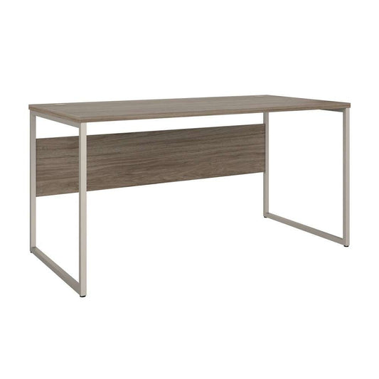 Bush Furniture - Hybrid 60W x 30D Computer Table Desk with Metal Legs in Modern Hickory - HYD360MH veiw 1