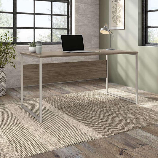 Bush Furniture - Hybrid 60W x 30D Computer Table Desk with Metal Legs in Modern Hickory - HYD360MH veiw 2