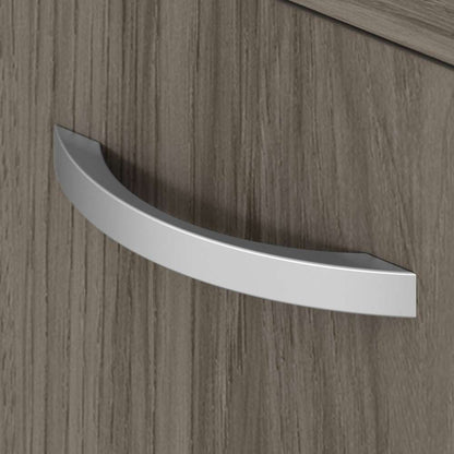 Bush Furniture - Hybrid Low Storage Cabinet with Doors and Shelves in Modern Hickory - HYS160MH-Z veiw 5