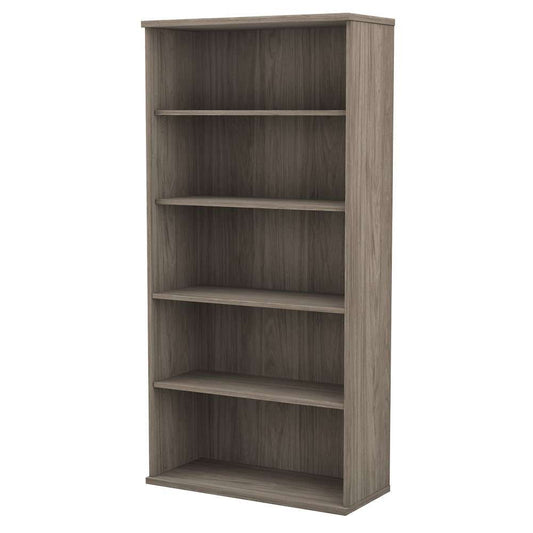 Bush Furniture - Hybrid Tall 5 Shelf Bookcase in Modern Hickory - HYB136MH-Z veiw 1