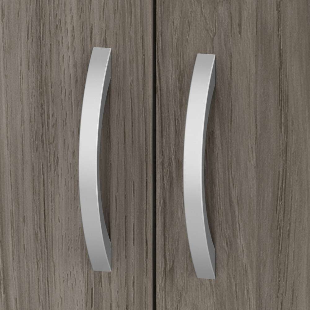 Bush Furniture - Hybrid Tall 5 Shelf Bookcase with Doors in Modern Hickory - HYB024MH veiw 5