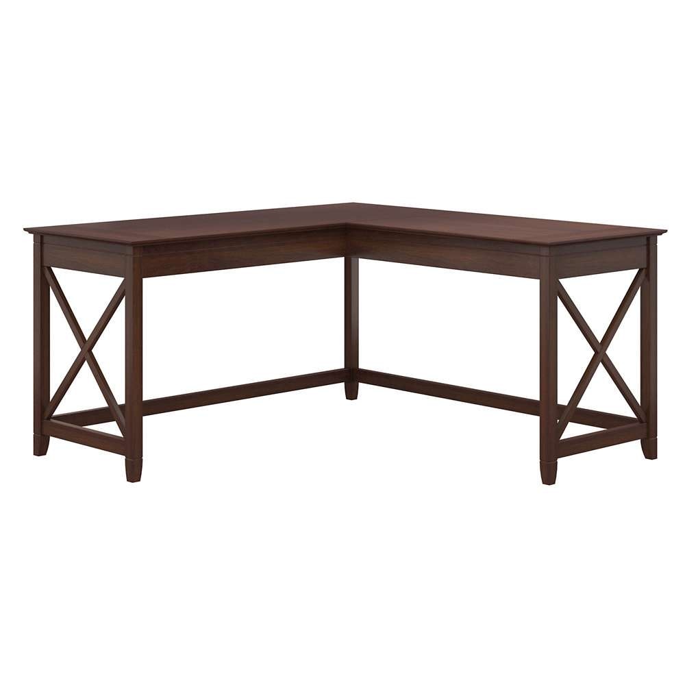 Bush Furniture - Key West 60W L Shaped Desk in Bing Cherry - KWD160BC-03 veiw 1