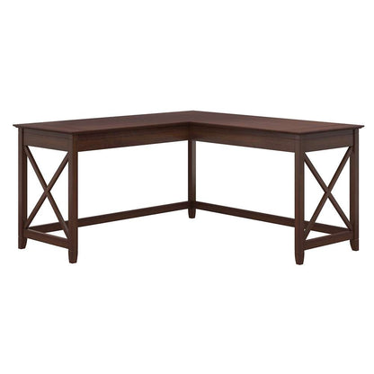 Bush Furniture - Key West 60W L Shaped Desk in Bing Cherry - KWD160BC-03 veiw 1
