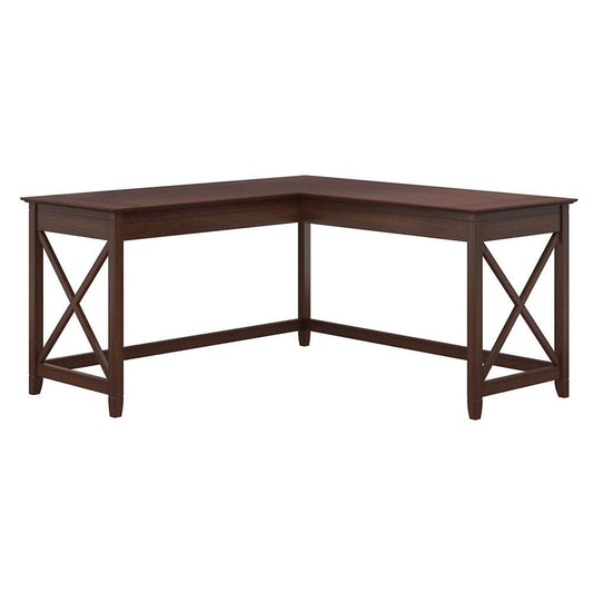 Bush Furniture - Key West 60W L Shaped Desk in Bing Cherry - KWD160BC-03 veiw 1