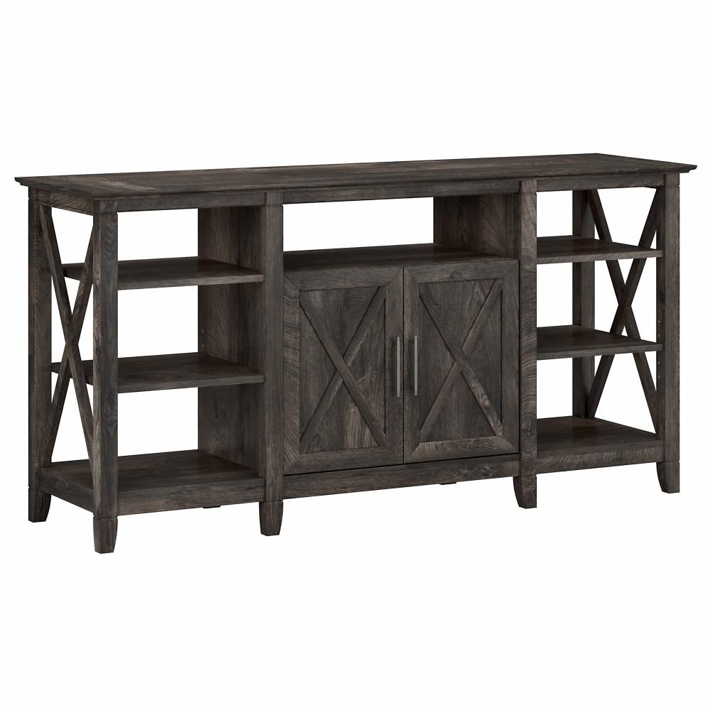 Bush Furniture - Key West 60W Tall TV Stand in Dark Gray Hickory - KWV160GH-03 veiw 1