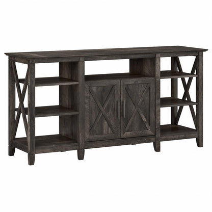 Bush Furniture - Key West 60W Tall TV Stand in Dark Gray Hickory - KWV160GH-03 veiw 1