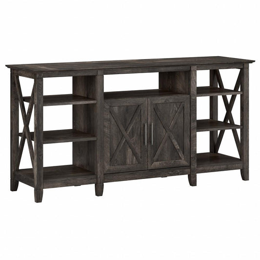 Bush Furniture - Key West 60W Tall TV Stand in Dark Gray Hickory - KWV160GH-03 veiw 1