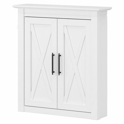 Bush Furniture - Key West Bathroom Wall Cabinet in White Ash - KWWS124WAS-03 veiw 1
