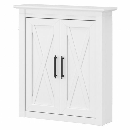 Bush Furniture - Key West Bathroom Wall Cabinet in White Ash - KWWS124WAS-03 veiw 1