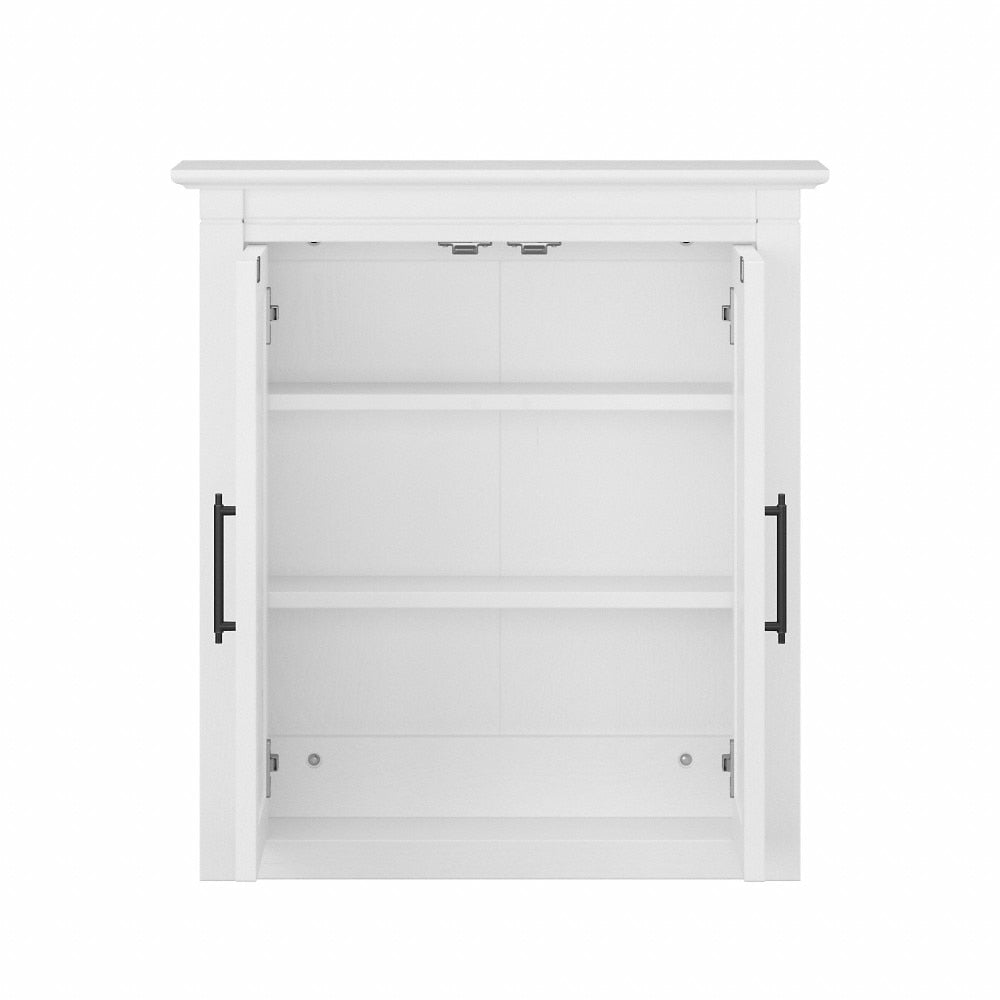 Bush Furniture - Key West Bathroom Wall Cabinet in White Ash - KWWS124WAS-03 veiw 4