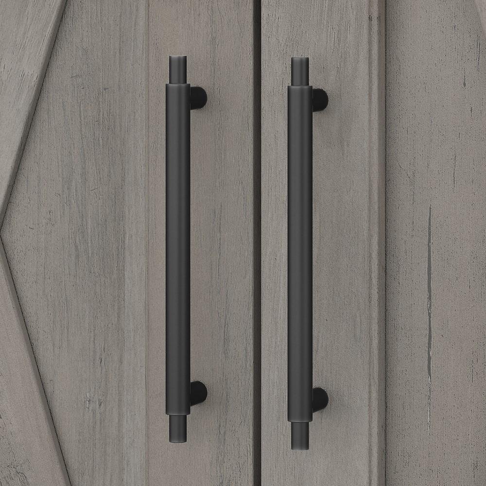 Bush Furniture - Key West Bathroom Wall Cabinet with Doors in Driftwood Gray - KWWS124DG-03 veiw 4