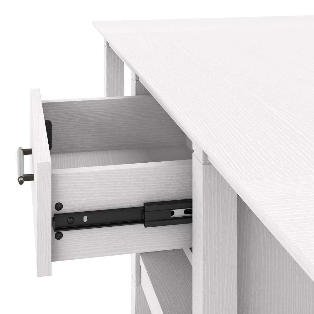 Bush Furniture - Key West Coffee Table with (Set of 2) End Tables in Pure White Oak - KWS023WT veiw 4