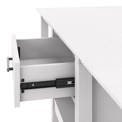 Bush Furniture - Key West Coffee Table with (Set of 2) End Tables in Pure White Oak - KWS023WT veiw 4