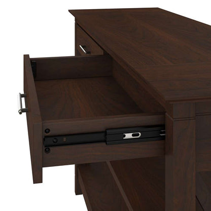 Bush Furniture - Key West Console Table with Drawers and Shelves in Bing Cherry - KWT248BC-03 veiw 5