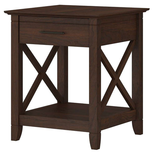 Bush Furniture - Key West End Table with Storage in Bing Cherry - KWT120BC-03 veiw 1
