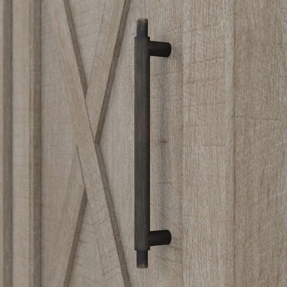 Bush Furniture - Key West End Table with Door in Washed Gray - KWS116WG-Z2 veiw 2